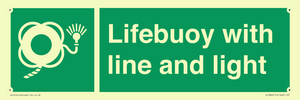 Lifebuoy with line and light